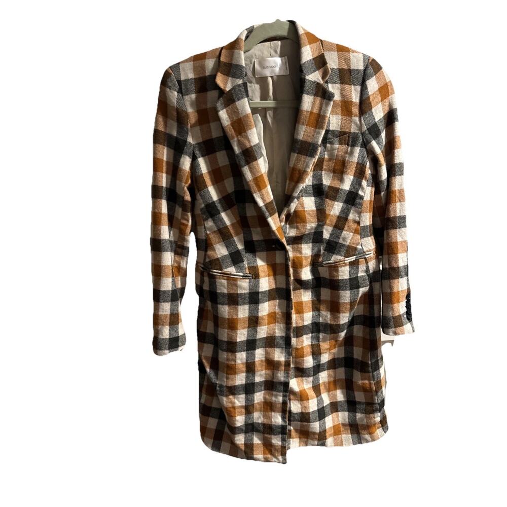 Suistudio Italian Wool & Cashmere Blazer Jacket /Coat Women’s plaid Small